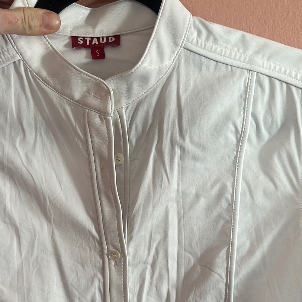 Staud White Button-Up Shirt